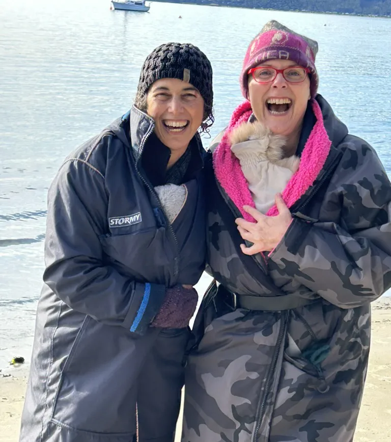 Julia and Sabra (right)